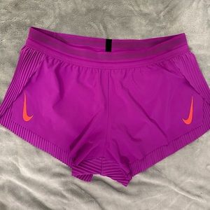 Women Nike Aeroswift Purple Running Shorts Medium CZ9398- 551
